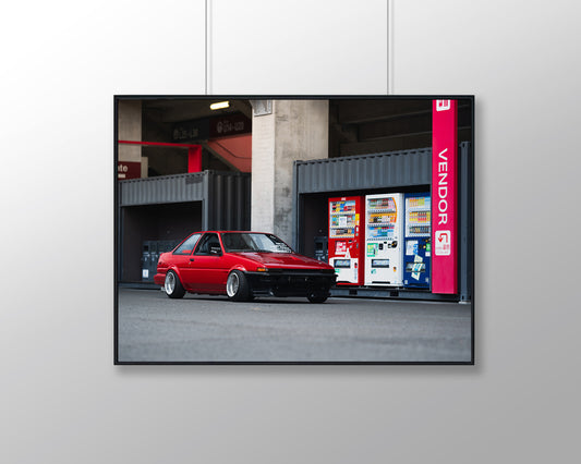 Red AE86 Trueno at Fuji Speedway